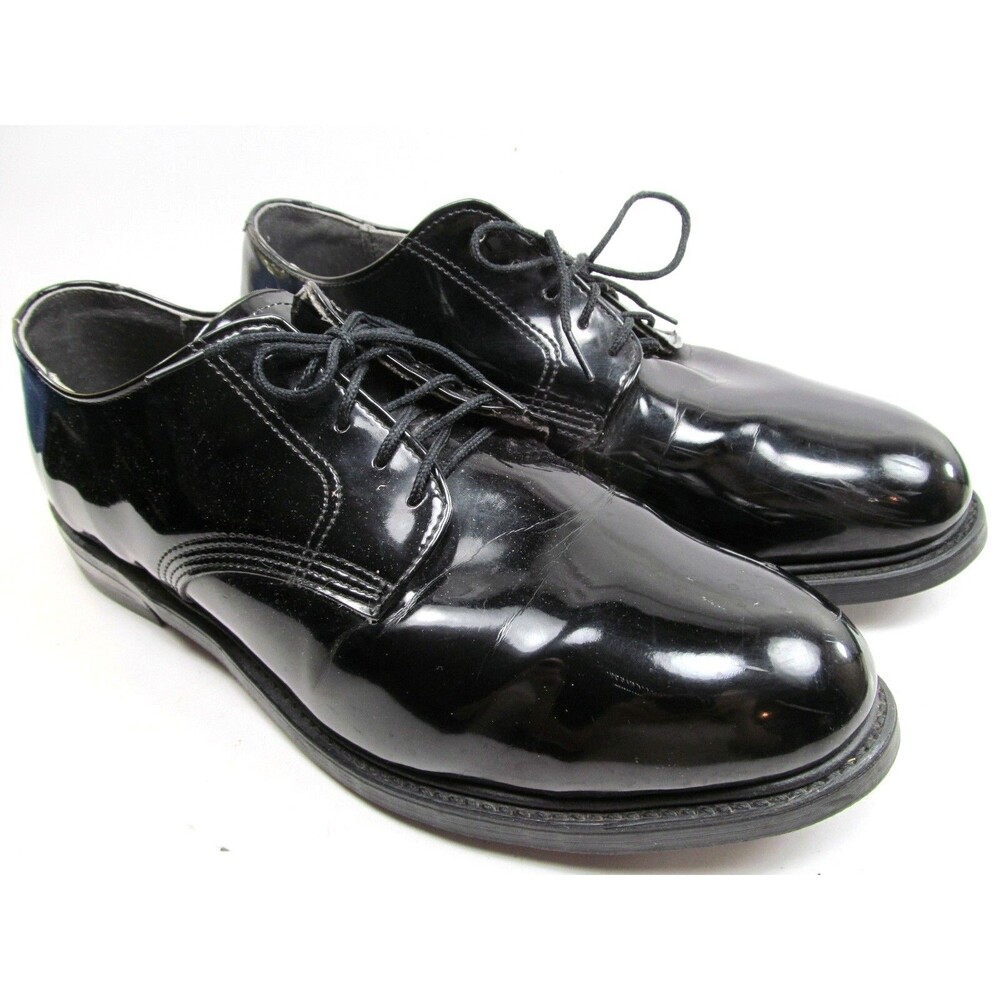 Iron Age Safety Toe Black Patent Leather Mens Shoes Size 8.5